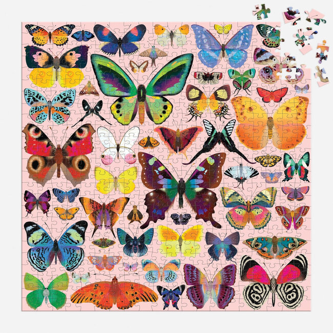 Galison/mudpuppy Brilliant Butterflies 500 Piece Family Puzzle