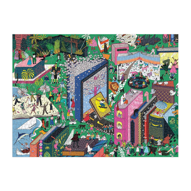 Galison/mudpuppy Book World 1000 Piece Puzzle