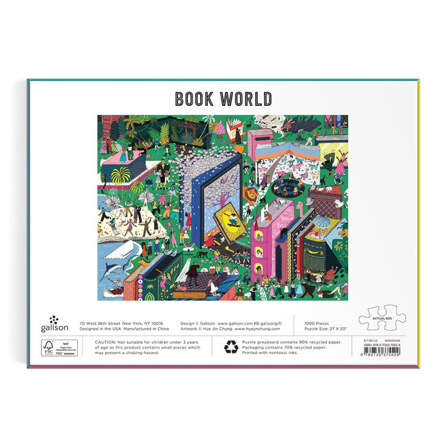 Galison/mudpuppy Book World 1000 Piece Puzzle