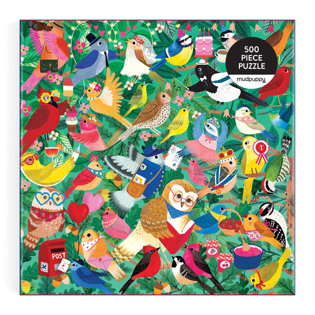 Galison/mudpuppy Birding Around 500 Piece Family Puzzle