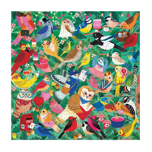 Galison/mudpuppy Birding Around 500 Piece Family Puzzle