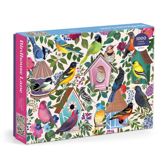 Galison/mudpuppy Birdhouse Lane 1000 Piece Puzzle