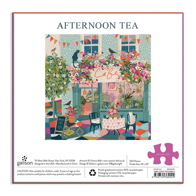 Galison/mudpuppy Afternoon Tea 500 Piece Puzzle