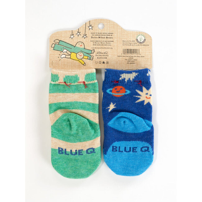 Blue Q Save World Take Shit Baby Socks