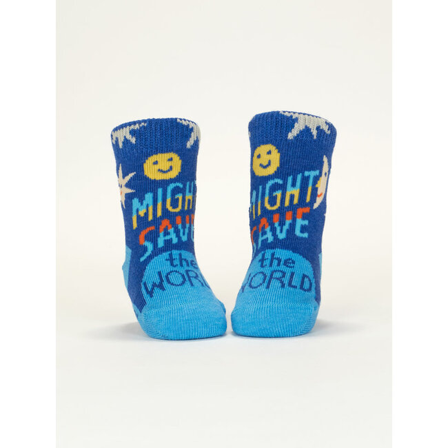 Blue Q Save World Take Shit Baby Socks