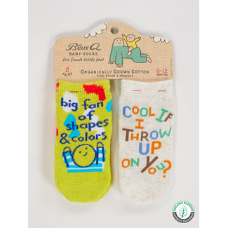 Blue Q Shapes Colors Throw Up Baby Socks
