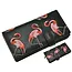 shagwear Large Wallet - Flamingos - Black