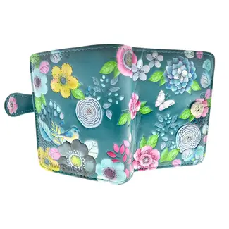 shagwear Small Wallet - Water Color Floral - Teal