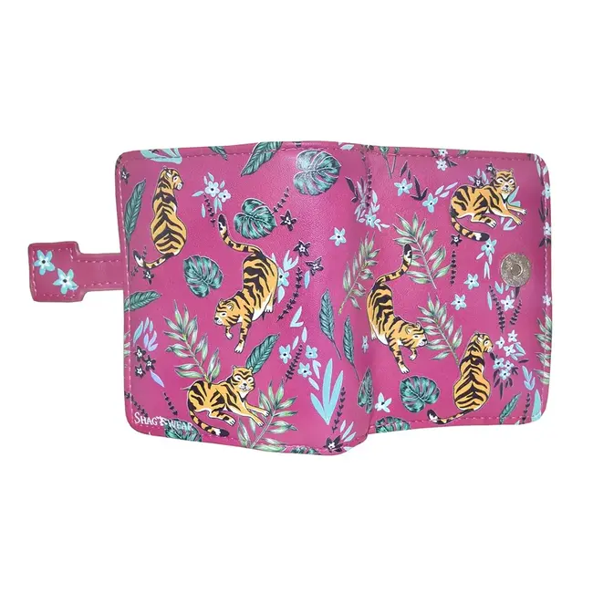 Shagwear Small Wallet - Tiger Jungle - Fuchsia