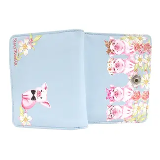 shagwear Small Wallet - Piggies at the Market - Blue