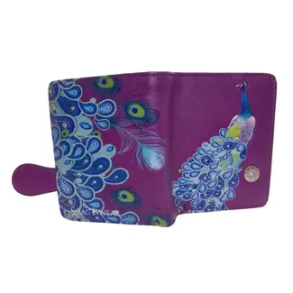 shagwear Small Wallet - Paisley Peacock - Purple