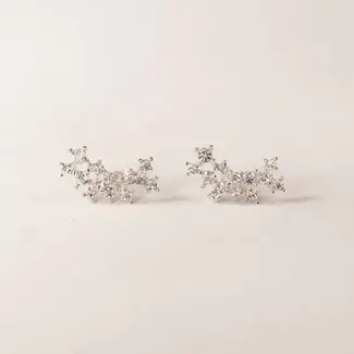 Lover’s Tempo Stardust Climber Earrings - Clear
