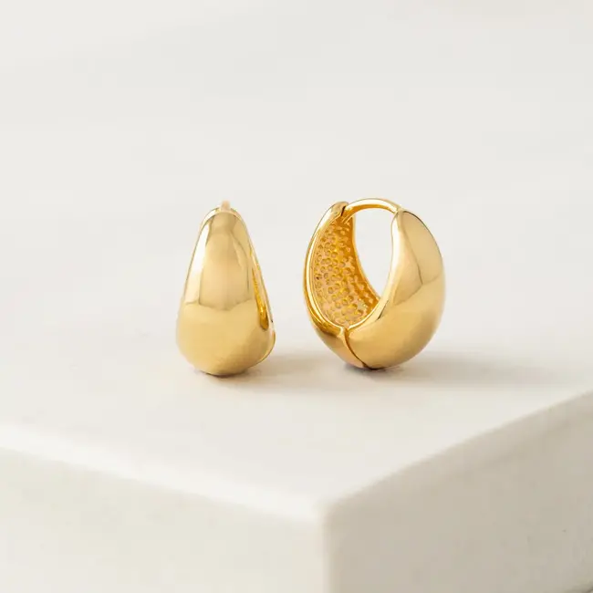 Lover’s Tempo Oval Puff Hoop Earrings (more colours)