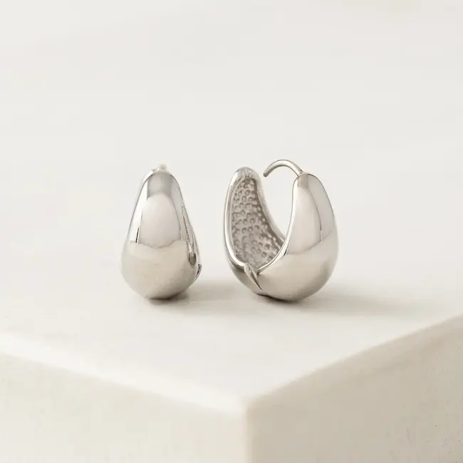 Lover’s Tempo Oval Puff Hoop Earrings (more colours)