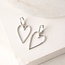 Lover’s Tempo Lovestruck Heart Hoop Earrings Silver