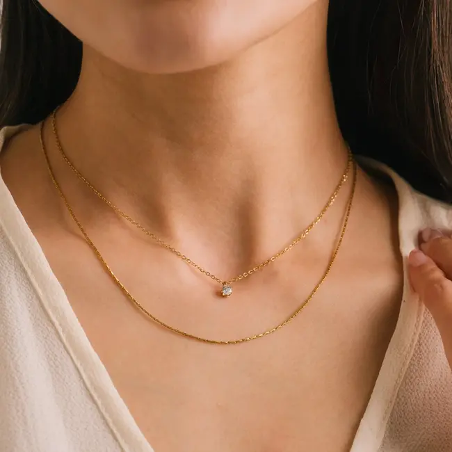 Lover’s Tempo Soleil Layered Necklace - Gold - Waterproof