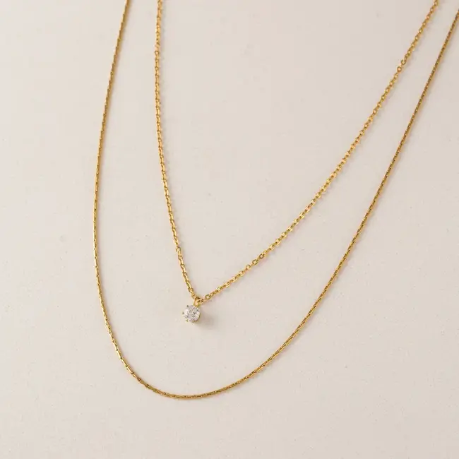 Lover’s Tempo Soleil Layered Necklace - Gold - Waterproof