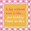 Day Without Wine Beverage Napkin