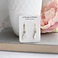 A Pocket of Posies Vintage Glass Teardrop Earrings - White Opal