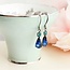 A Pocket of Posies Vintage Glass Teardrop Earrings - Midnight Blue