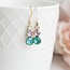 A Pocket of Posies Vintage Glass Earrings - Jewel - Teal and Lavender