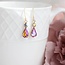 A Pocket of Posies Vintage Glass Teardrop Earrings - Aurora - Rose Pink
