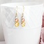 A Pocket of Posies Vintage Glass Earrings - Three Jewel - Light Peach and Yellow