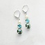 A Pocket of Posies Vintage Glass Earrings - Three Jewel - Blue Zircon and Pearl