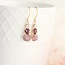 A Pocket of Posies Vintage Glass Earrings - Three Jewel - Dusty Rose Plum