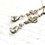 A Pocket of Posies Long Filigree Crystal Glass Earrings - Vintage