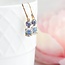 A Pocket of Posies Little Blue Rose Cameo Earrings - Vintage Glass