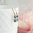 A Pocket of Posies Little Blue Rose Cameo Earrings - Vintage Glass