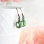 A Pocket of Posies Green Drop Earrings - Vintage Glass - Peridot Ovals