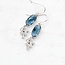 A Pocket of Posies Art Deco Earrings - Vintage Style - Blue