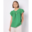 Apricot Broderie Yoke Cotton Mix Top