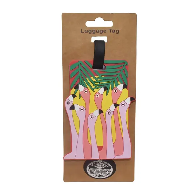shagwear Luggage Tag - Flamingos