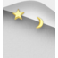 Sterling Studs - Gold Plated Sterling Moon and Star