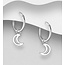 Sterling Sterling - Hoop Earrings with Moon