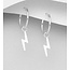 Sterling Sterling - Lightning Bolt Hoops