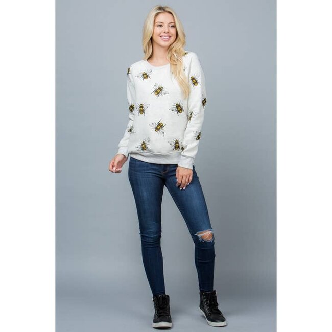 Big Bee Print Sweatshirt