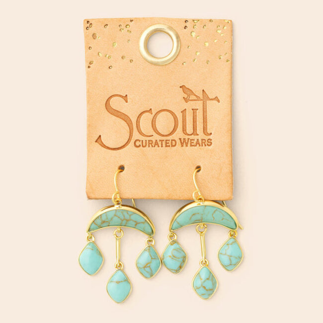 Scout Stone Crescent Drop Earring Turquoise/Gold