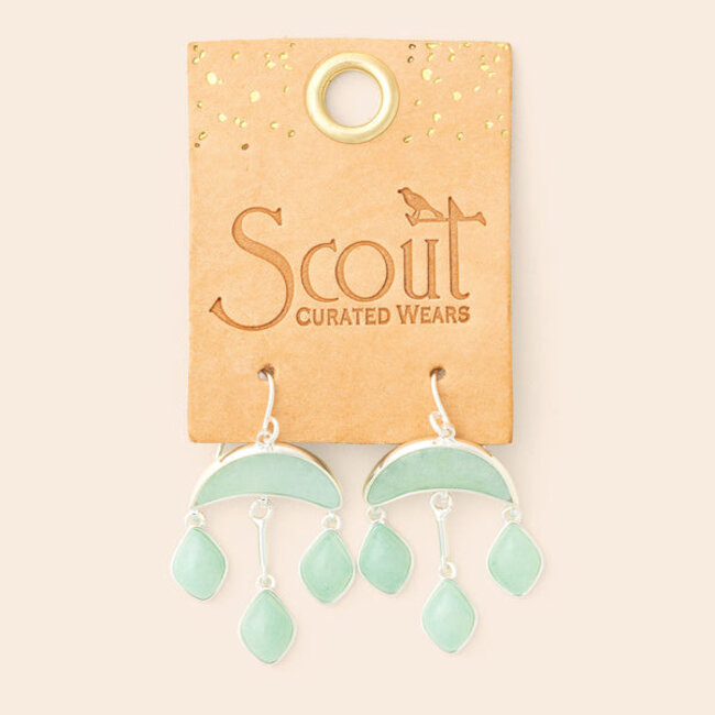 Scout Stone Crescent Drop Earring - Amazonite/Silver