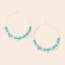 Scout Stone Disc Hoop Earring - Turquoise/Silver