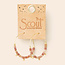 Scout Stone Disc Hoop Earring - Rhodonite/Gold
