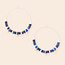 Scout Stone Disc Hoop Earring - Lapis/Silver