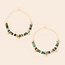 Scout Stone Disc Hoop Earring - African Turquoise/Gold