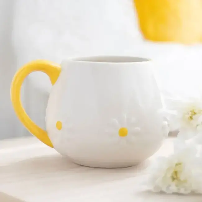 Daisy Flower Rounded Mug