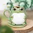 Quanta Distribution Inc Frog Shaped Mug and Lily Pad Saucer