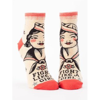 Blue Q Ladies Ankle Socks - Fight Like a Girl