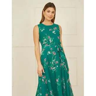 Yumi Green Daisy Print Skater Dress